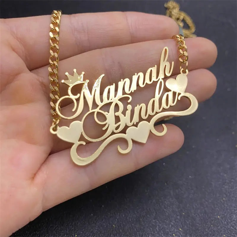Custom Multi Name Stainless Steel Necklace for Unique Jewelry