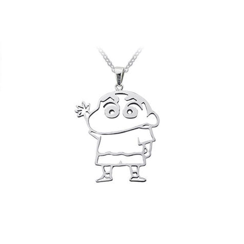 Shin Chan pendant necklace on a baby hand drawing necklace chain made of durable material
