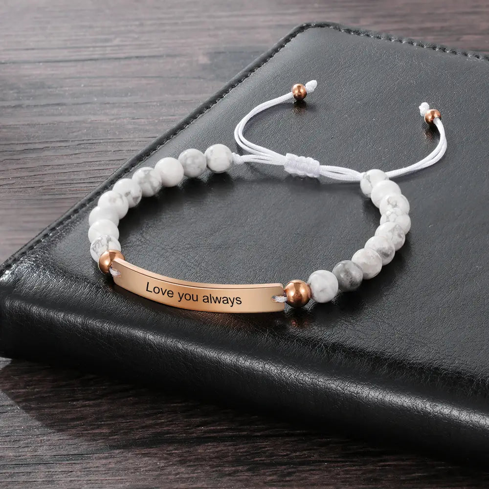 Personalisierte gravierte Bar-Armbänder für Ihn in stilvollen Farben