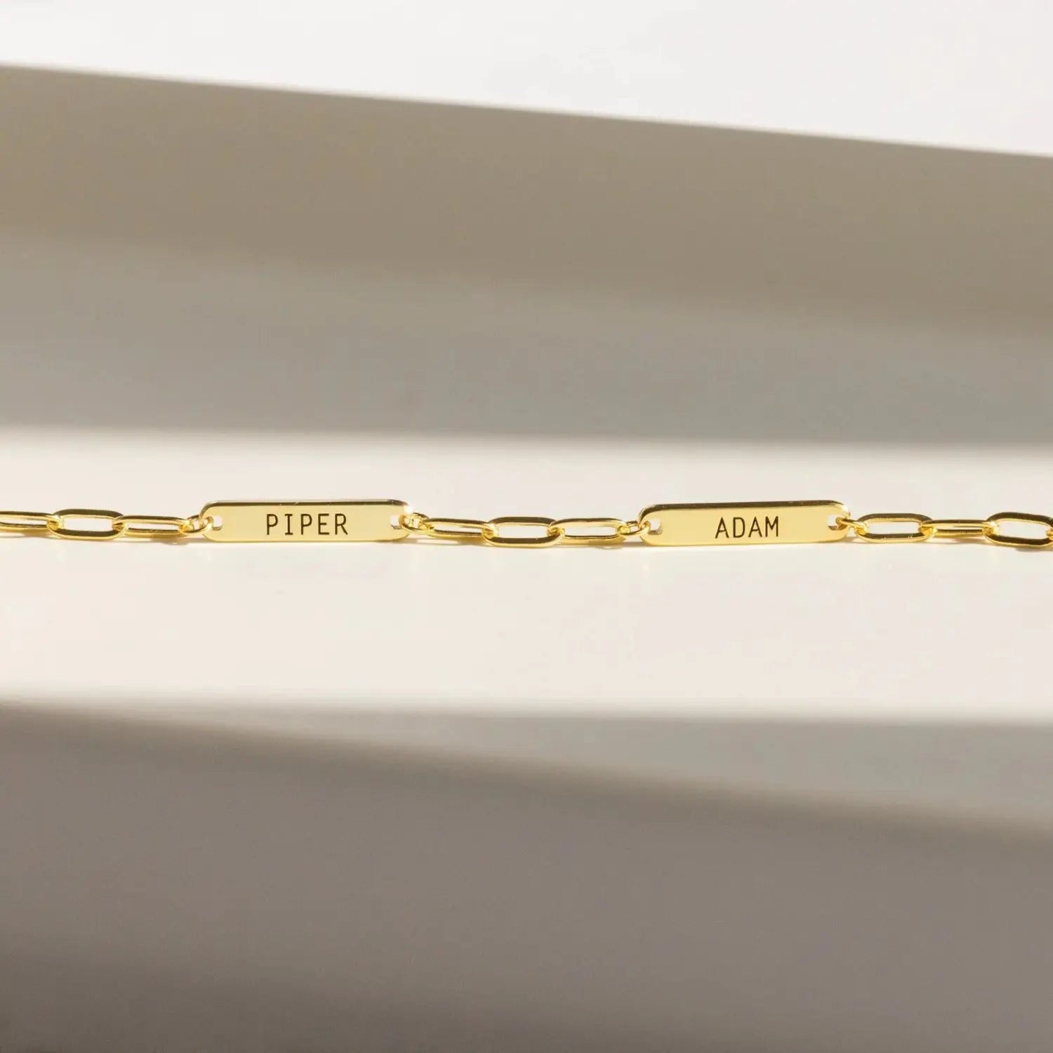 Personalized Stainless Steel Tag Necklace in Gold and Rose Gold