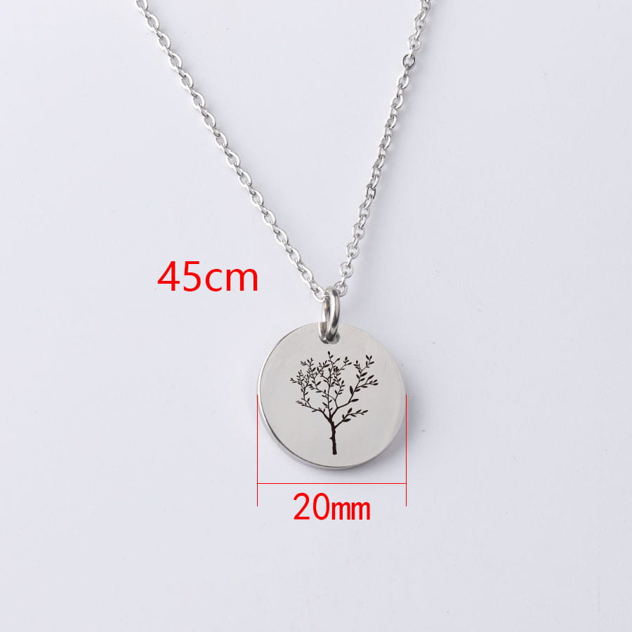 Personalized Simple Stainless Steel Pendant Necklace in Gold or Rose Gold