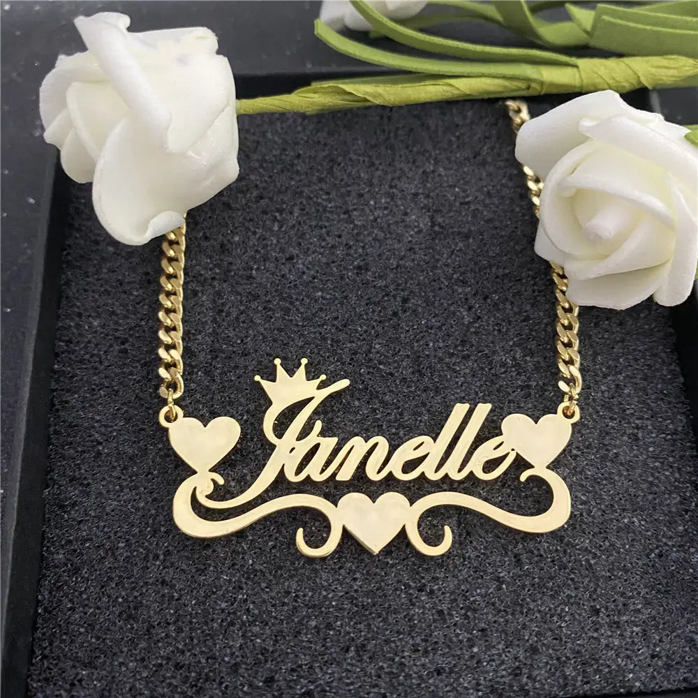 Custom Stainless Steel Name Necklace for Couples