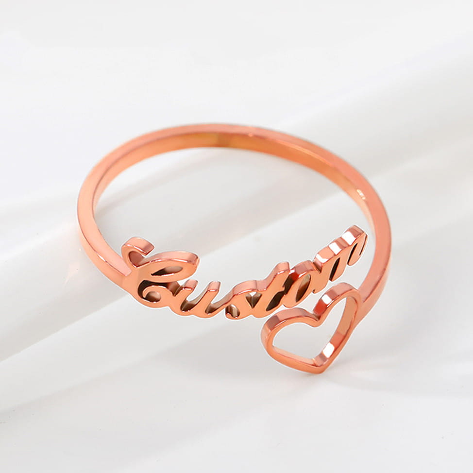 Customized Stainless Steel Name Ring Jewelry for Women