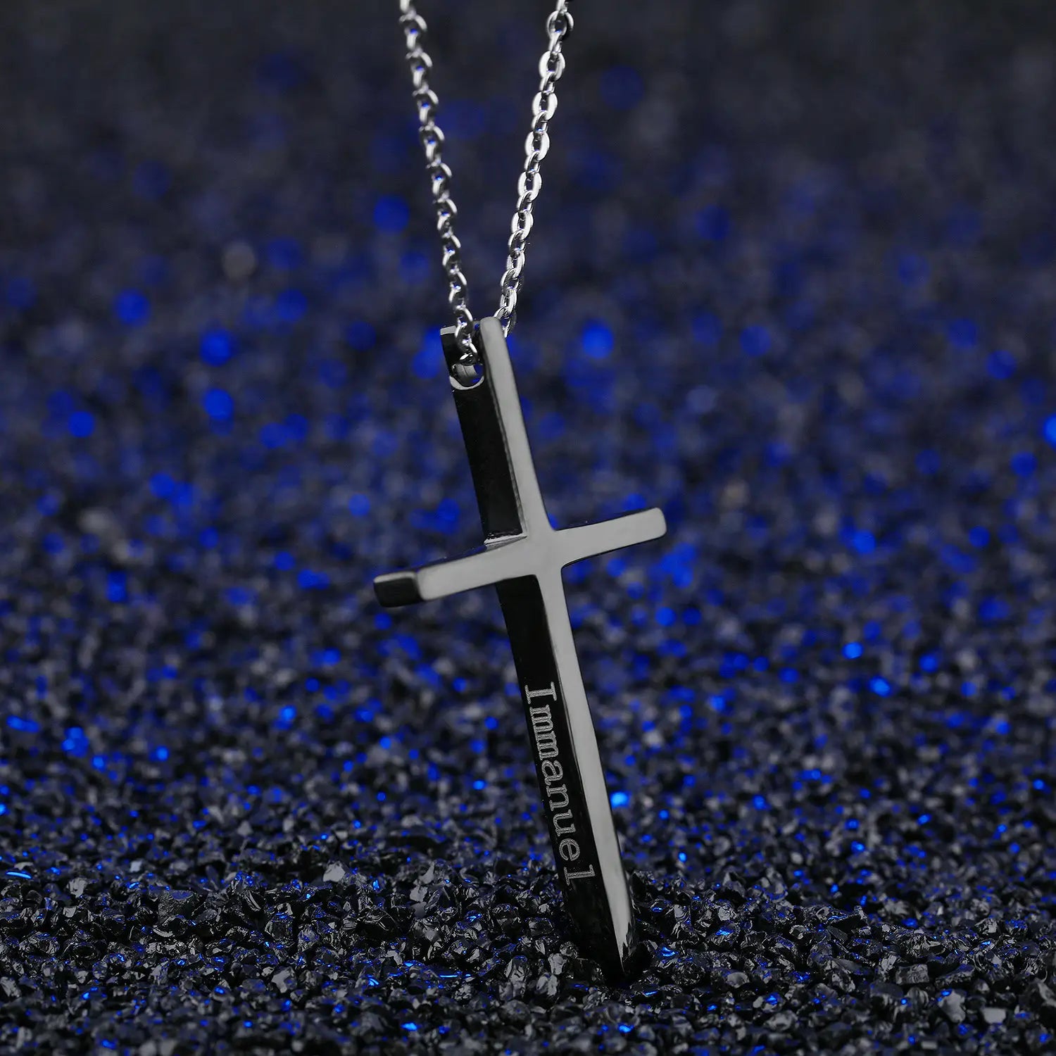 Simple Couple Necklace in Titanium Steel with Personalized Pendant