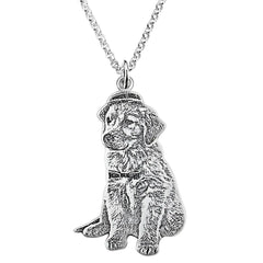 925 Silver Custom Cat And Dog Animal Photo Necklace - 7