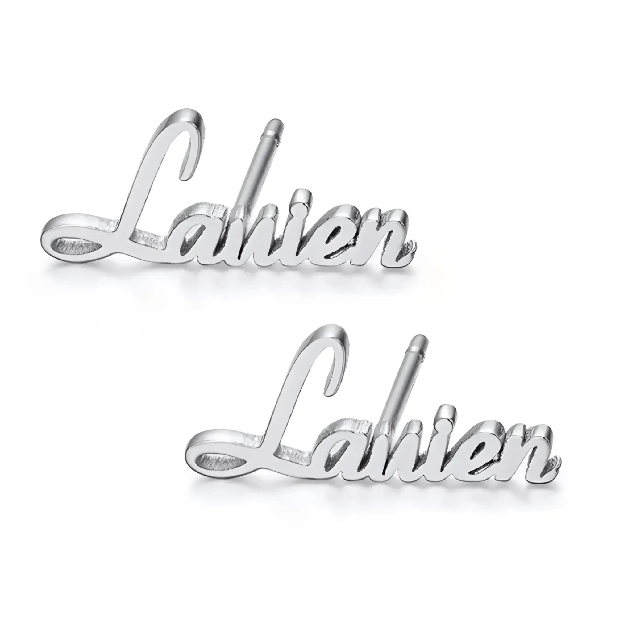 925 Sterling Silver Earrings European And American Style Personalized Name Customization Exclusive Personalized