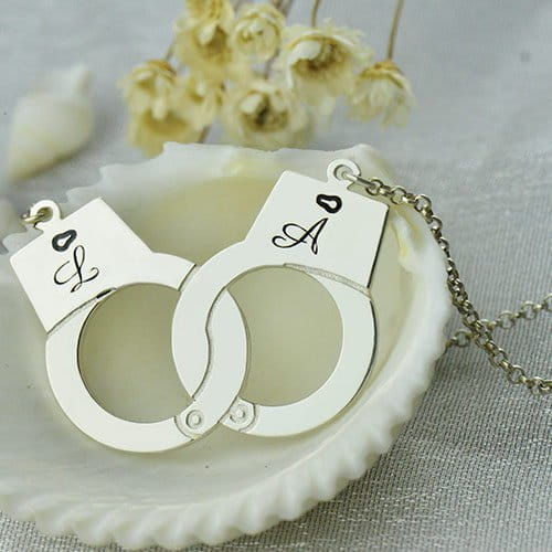 S925 Silver Handcuffs Personalized Name Necklace for Unique Jewelry