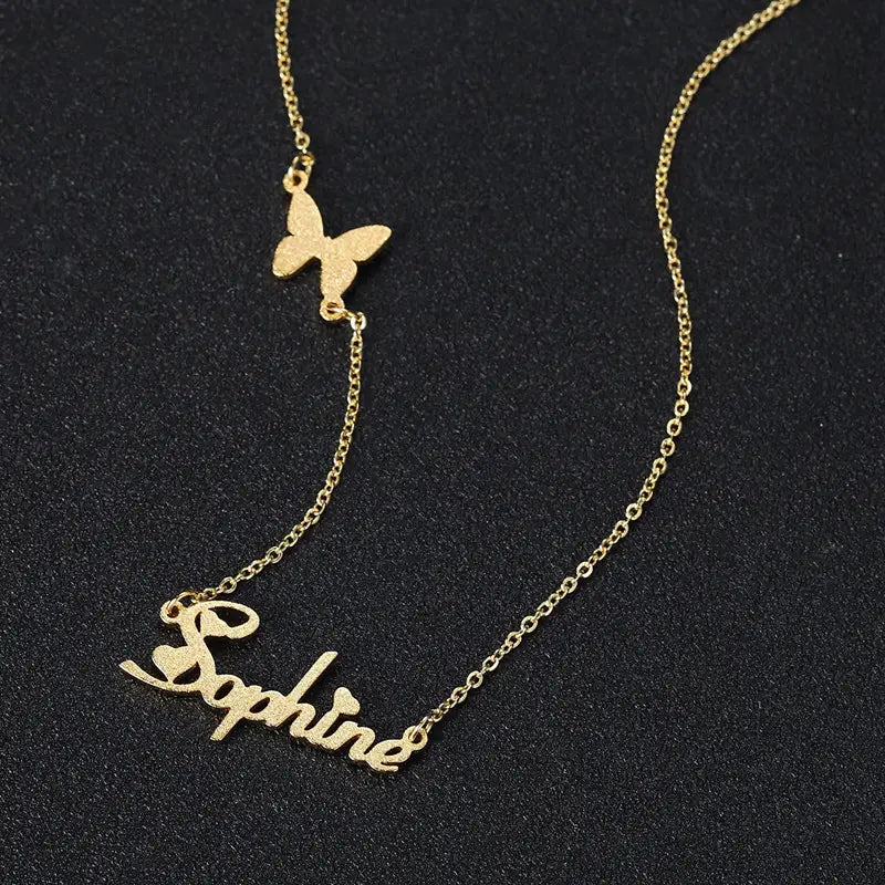 Stylish Stainless Steel Letter and Number Pendant Necklace for Women