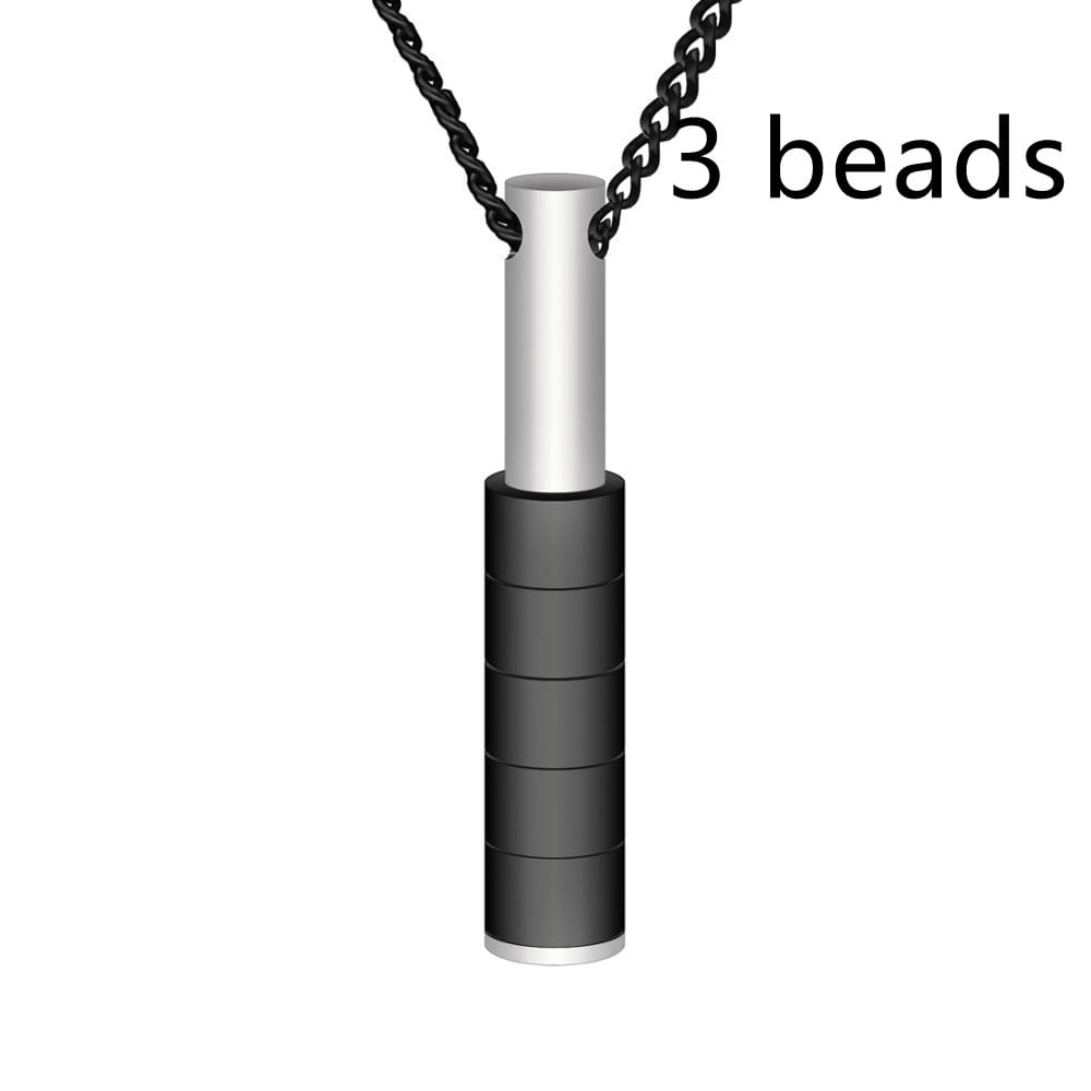Personalized Stainless Steel Beaded Necklace with Custom Lettering