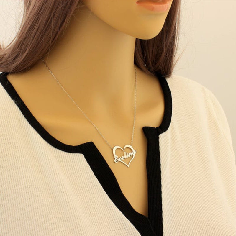 Gold Love Name Necklace for Women - Stylish Jewelry Piece