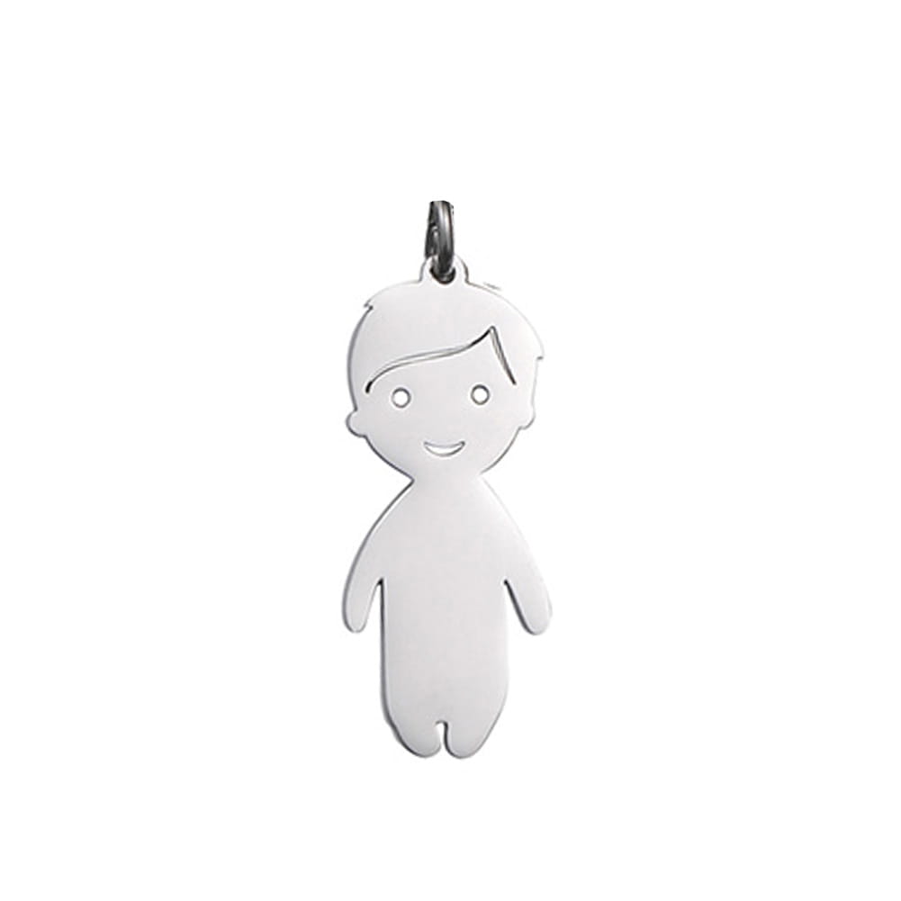 Custom Name Date Keychain in Stainless Steel for Kids