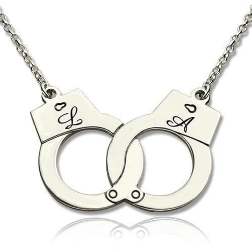 S925 Silver Handcuffs Personalized Name Necklace for Unique Jewelry