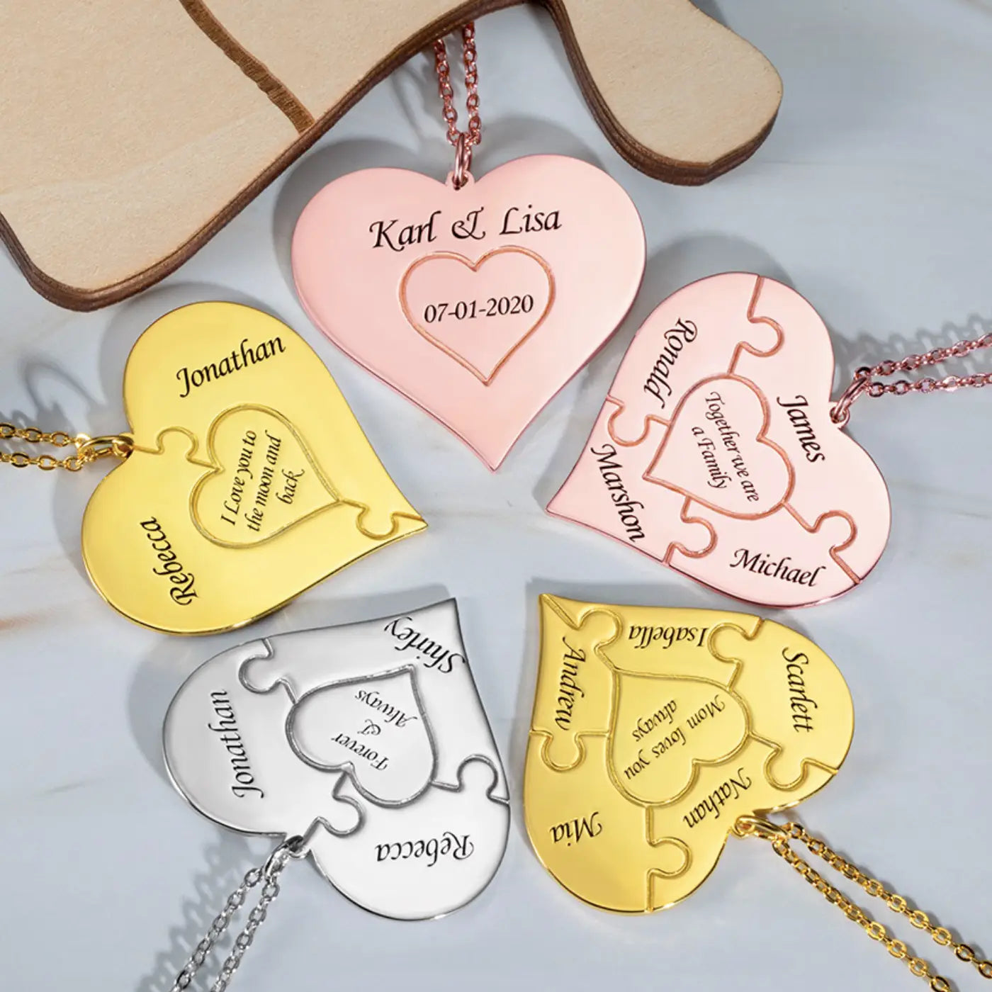 Customized Rose Gold Titanium Steel Name Necklace for Women