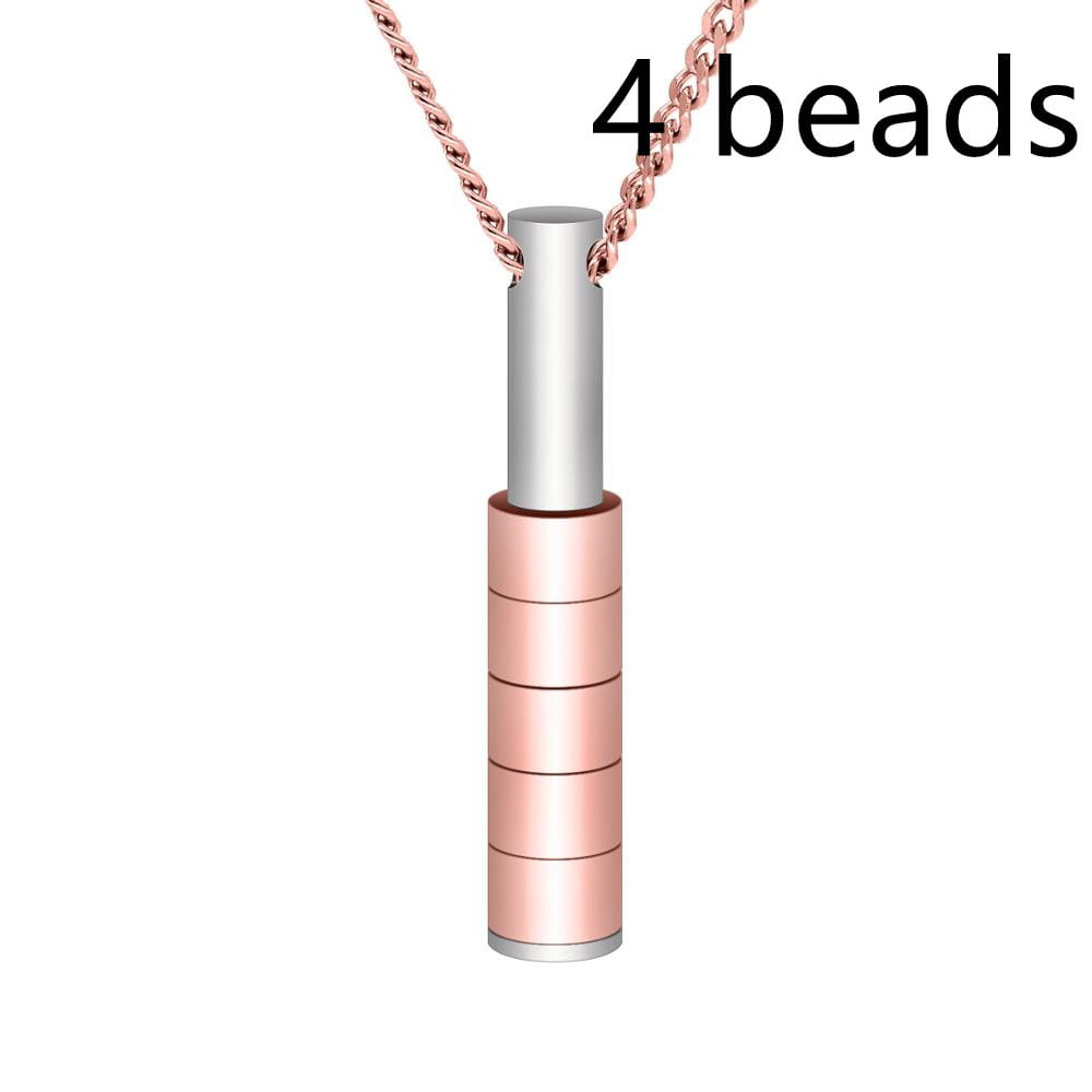 Personalized Stainless Steel Beaded Necklace with Custom Lettering
