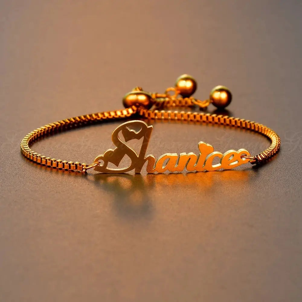 Fashionable Personalized Stainless Steel Bracelets in Gold and Rose Gold
