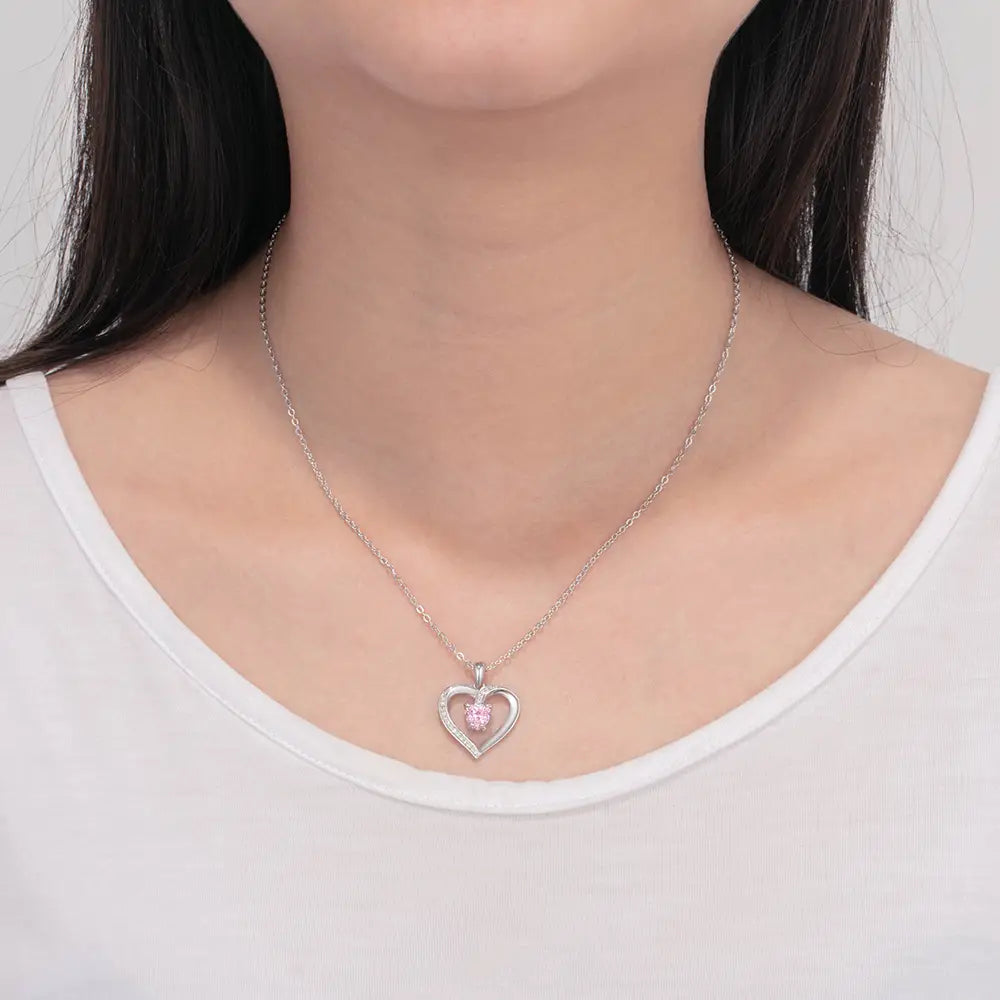 Anpassbare Sterling Silber Stein Halskette in Weiß