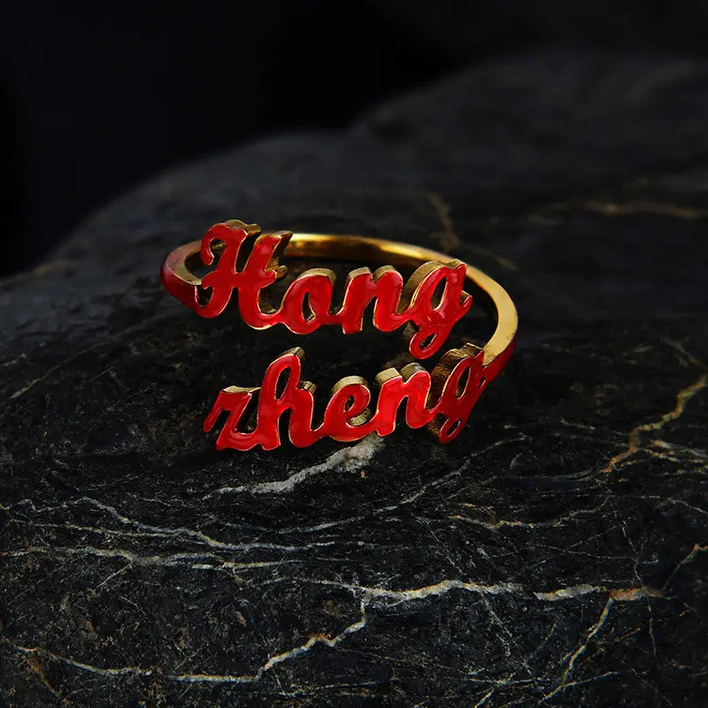 Gold Dripping Oil Name Necklace in Stainless Steel for Everyone