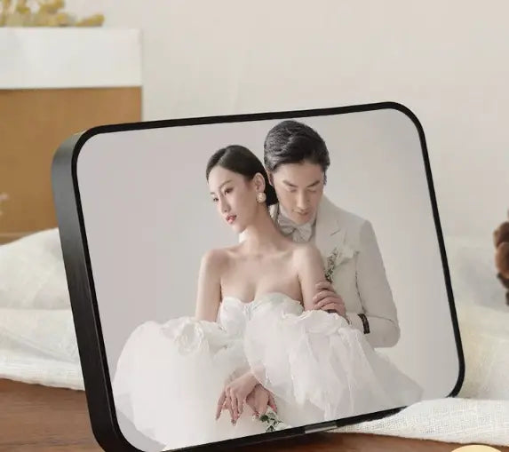 Koreanischer horizontaler Bilderrahmen aus Kristallglas, 17,8 cm, für Tisch- oder Wandbehänge
