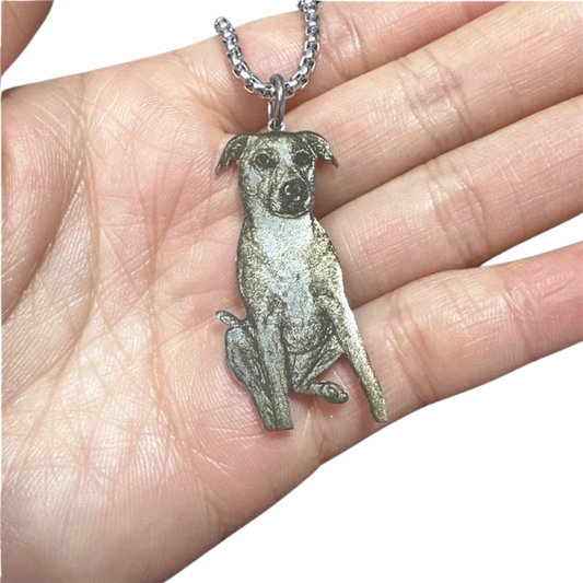 Personalized Pet Picture Necklace Custom Portrait Your Dog Pets Photo Necklace Cat Jewelry Pet Memorial Jewelry Dog Lover Gift