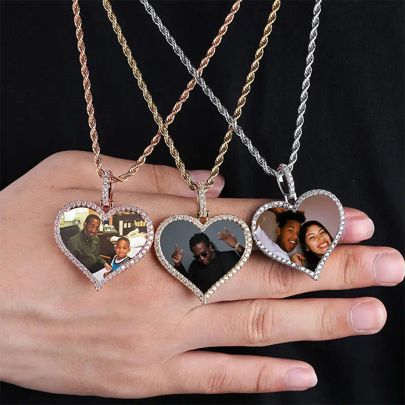 Personalisierter Foto-Anhänger aus massivem Schmuck für einzigartigen Stil und Geschenke