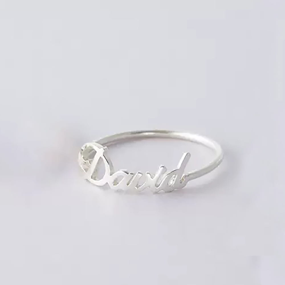 Customized Stainless Steel Name Ring for Unique Jewelry Style
