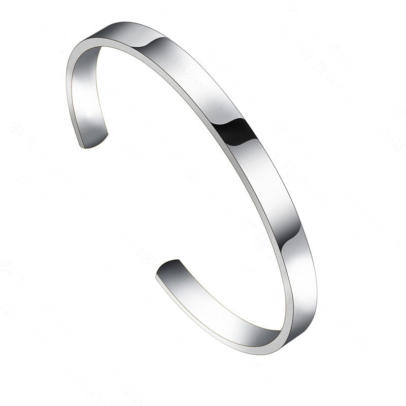 Personalized C-shaped Stainless Steel Bracelet for Women