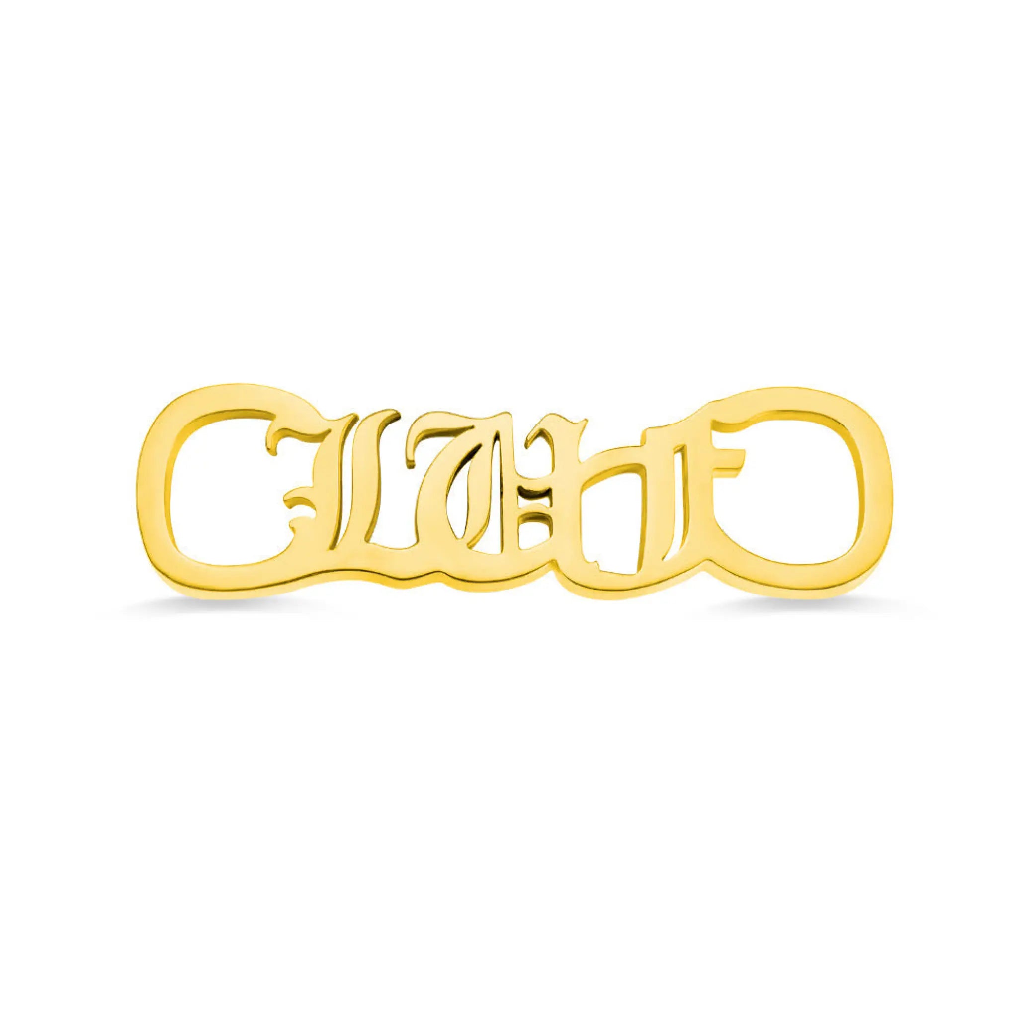 AliExpress Hot Sale Customized Name Letter Earrings Exaggerated Bamboo Joints - 7