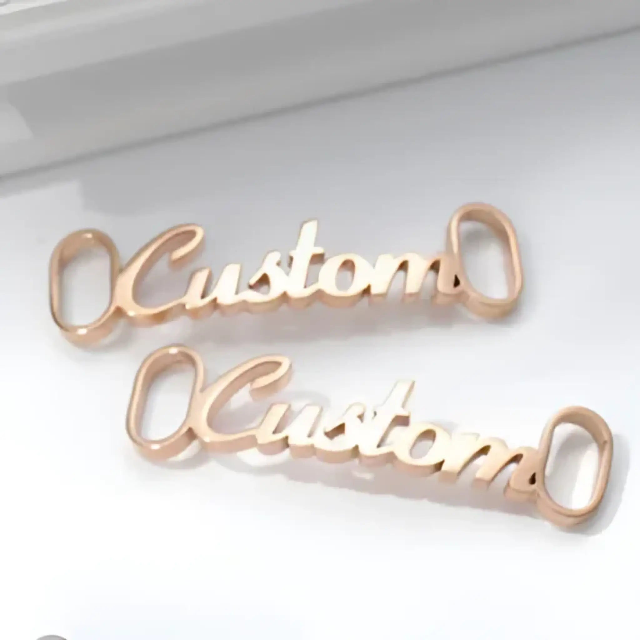 AliExpress Hot Sale Customized Name Letter Earrings Exaggerated Bamboo Joints - Rose gold - 7