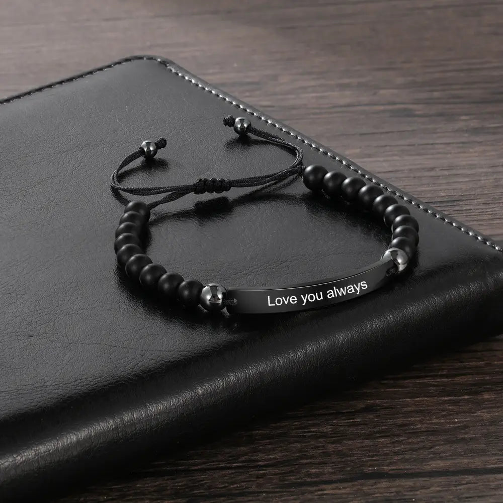 Personalisierte gravierte Bar-Armbänder für Ihn in stilvollen Farben