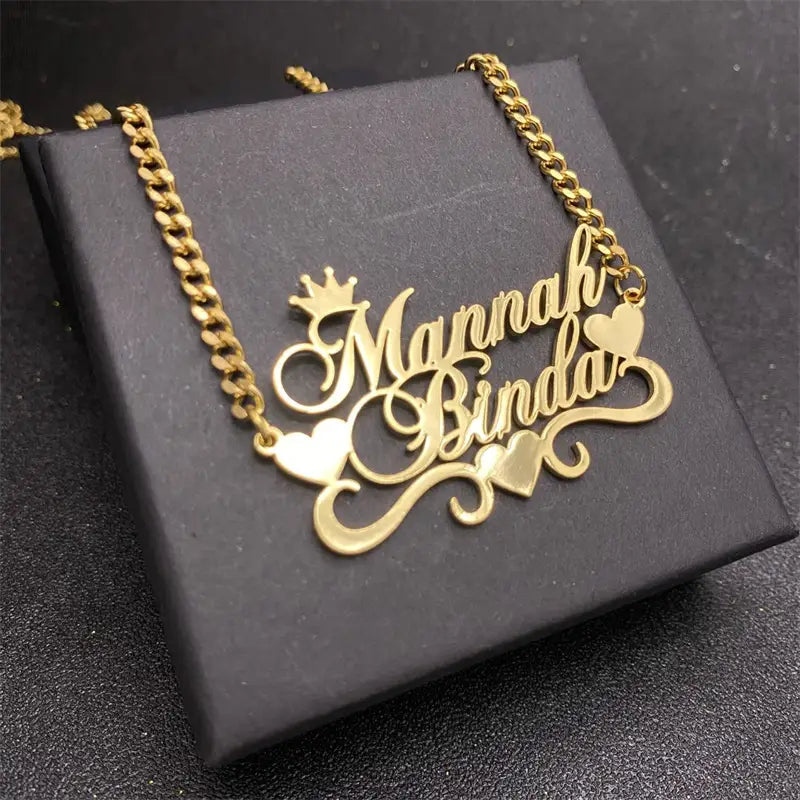 Custom Multi Name Stainless Steel Necklace for Unique Jewelry