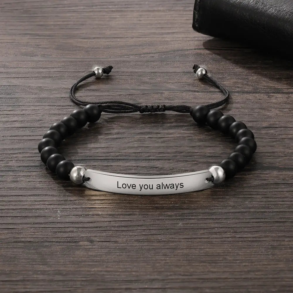 Personalisierte gravierte Bar-Armbänder für Ihn in stilvollen Farben