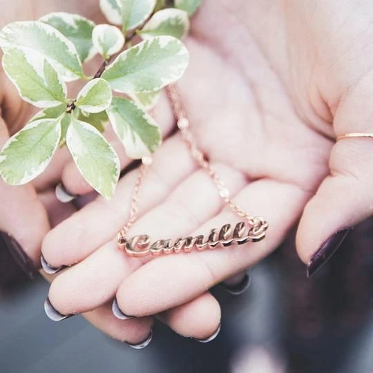 Personalized DIY Custom Name Necklace in Rose Gold Gold and Silver