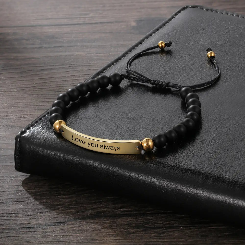Personalisierte gravierte Bar-Armbänder für Ihn in stilvollen Farben