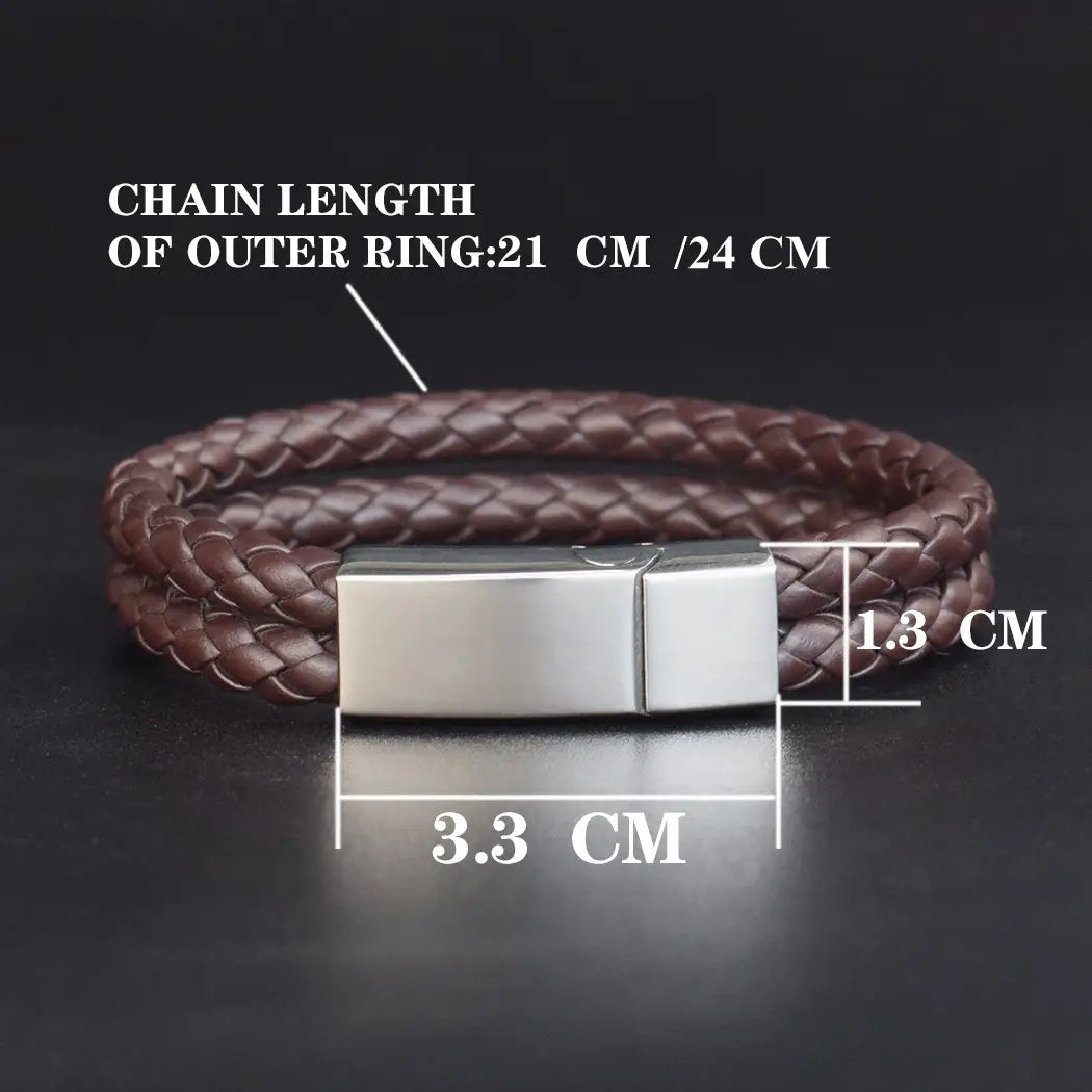 Personalized Brown Woven Leather Bracelet for Fashion Lovers