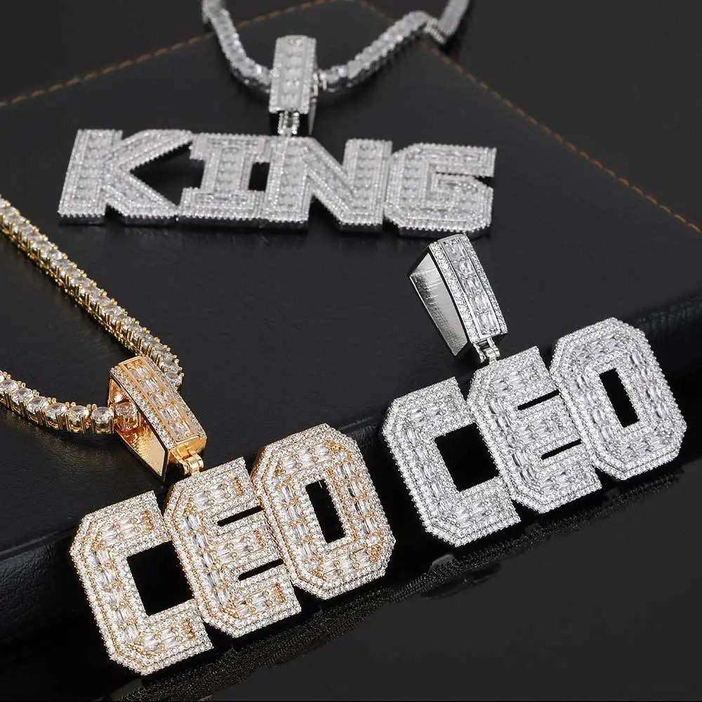Personalized Pendant Necklace with 24inch*3mm Twist Chain