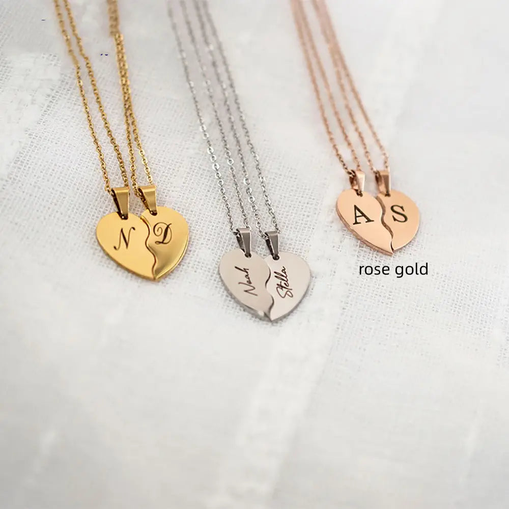 Personalized Stainless Steel Heart Necklace for Your Loved