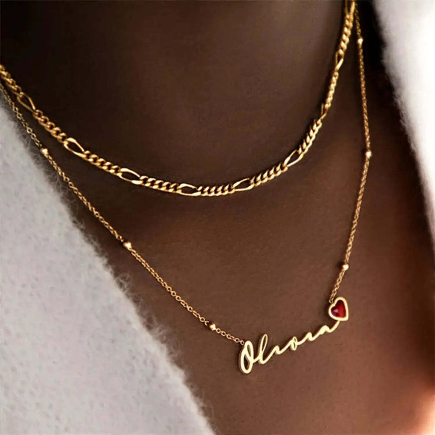 Personalized Gold Stainless Steel Necklace for Women Jewelry