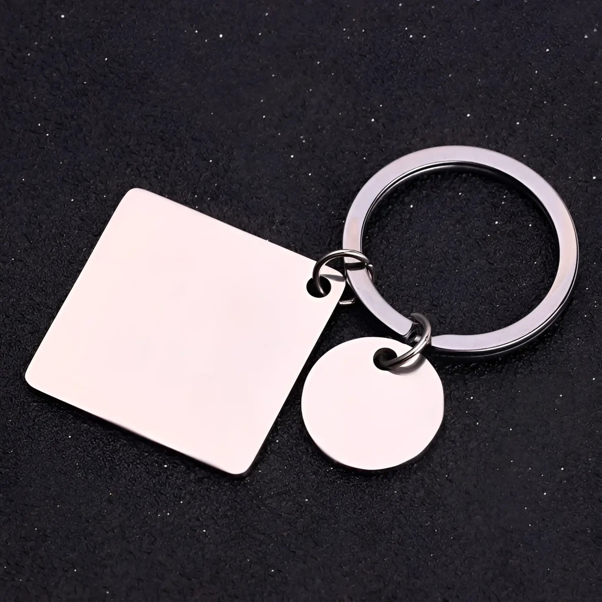 Calendar Keychain Custom Gift Engraved Date Name Stainless Steel Key Ring Anniversary Birthday Gift - Silver - 7