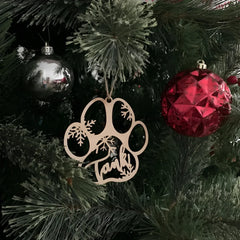 Creative Personalized Dog Name Pet Dog Paw Christmas Decorations