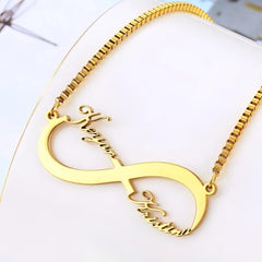 Creative Titanium Steel Name Pendant Necklace - Gold - 7