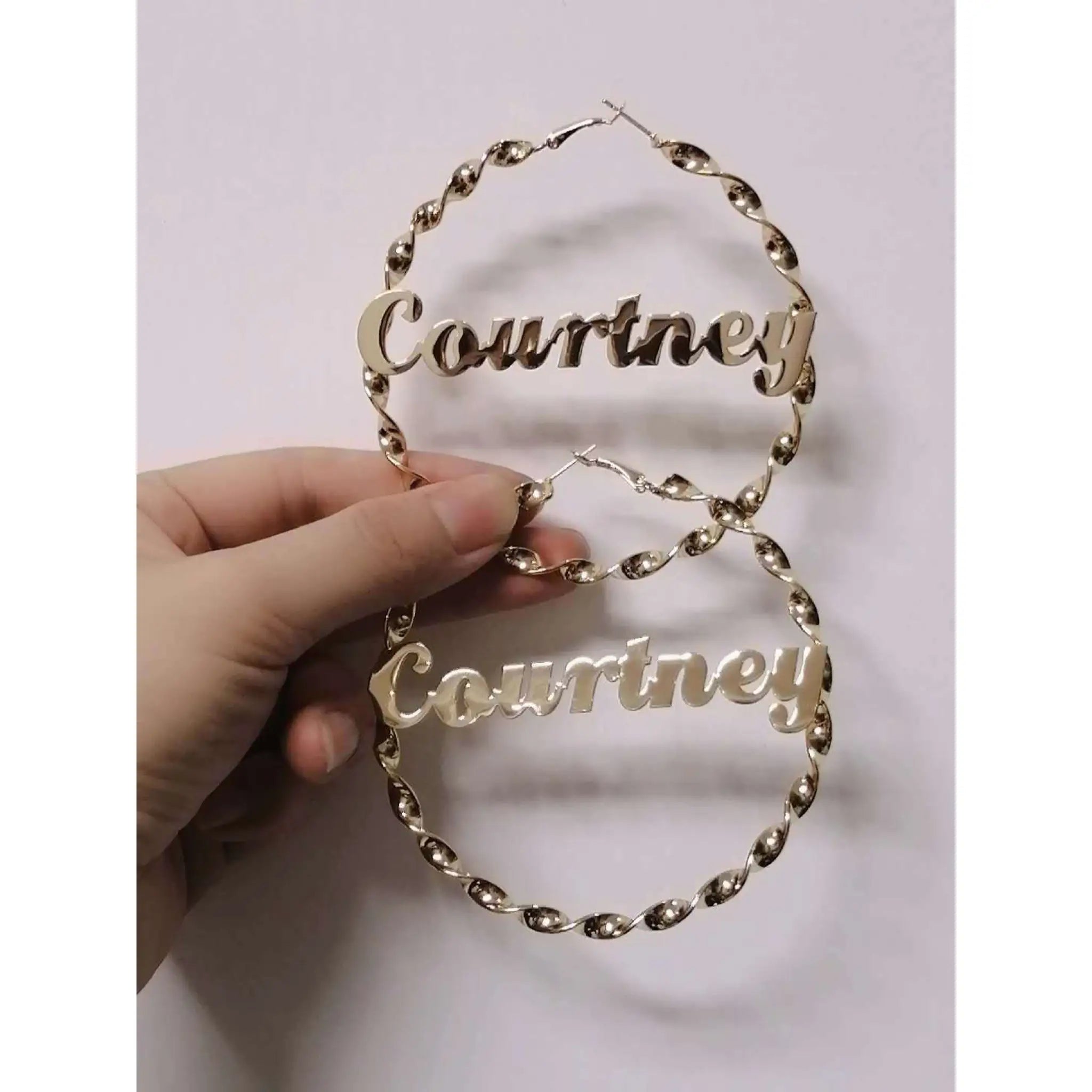 Cross-Border Hot Sale High-End Customized Name Letter Stainless Steel Ear Hoop Earrings European And American Fashion