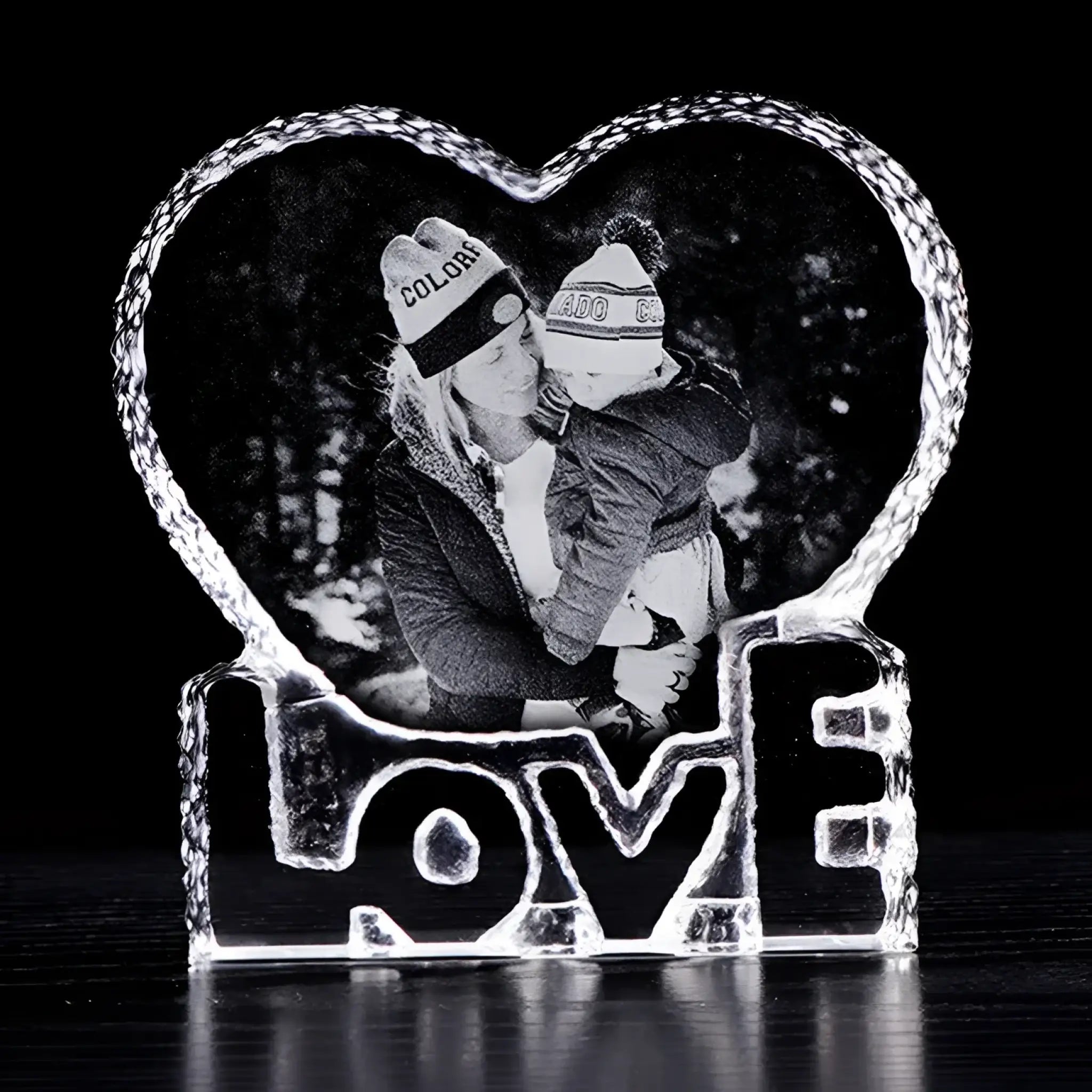 Custom Crystal Photo Laser Love Photo Frame Photo Engraving - Love - 7