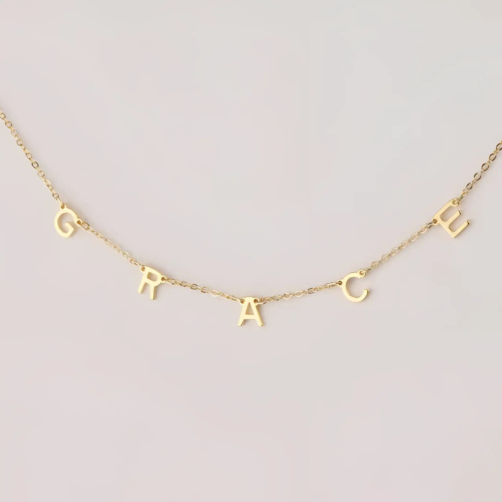 Custom Cute Multi Letter Name Necklace - 7