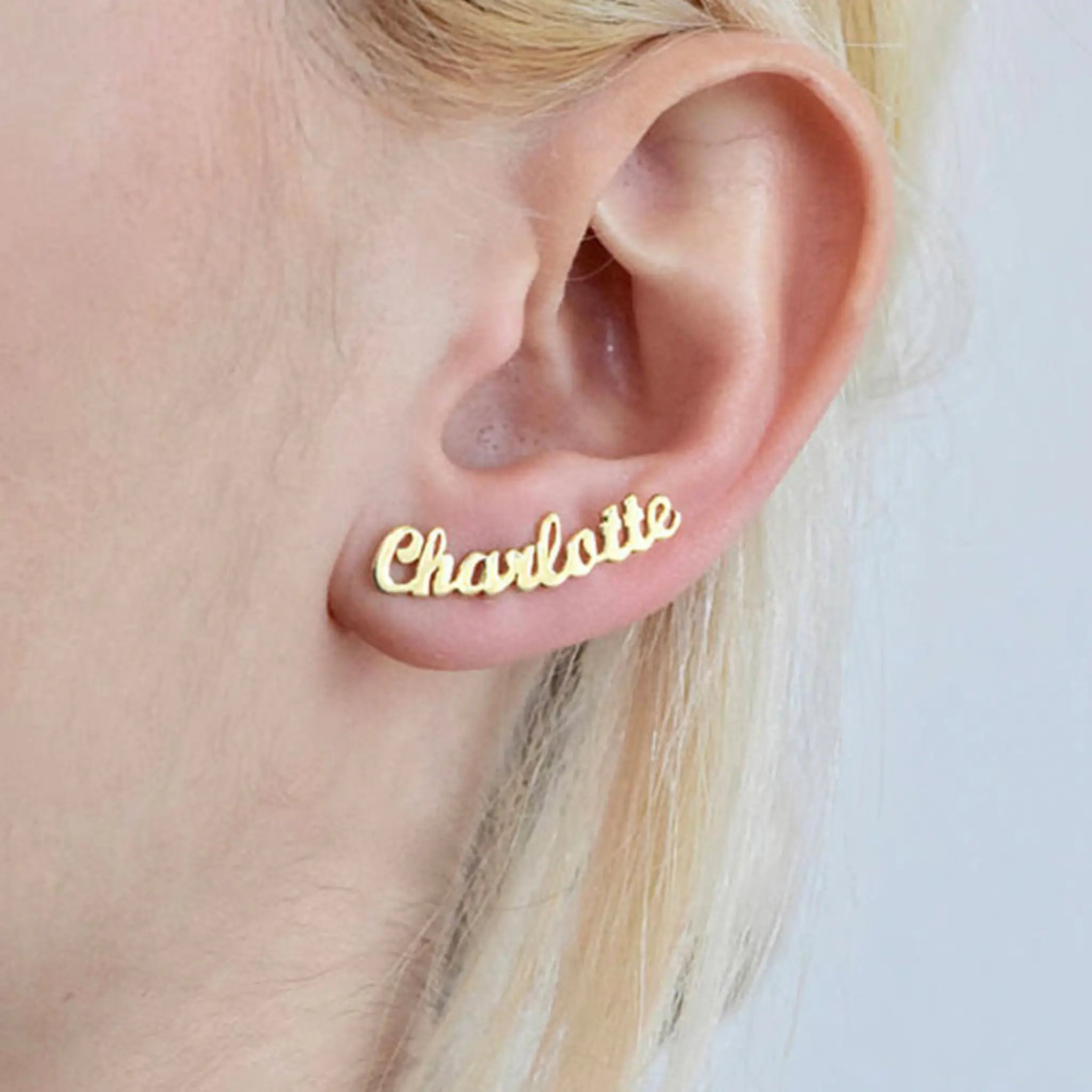 Custom English Letter Name Earrings Personalized Earrings Holiday Gif - Gold / Font 1 - 7