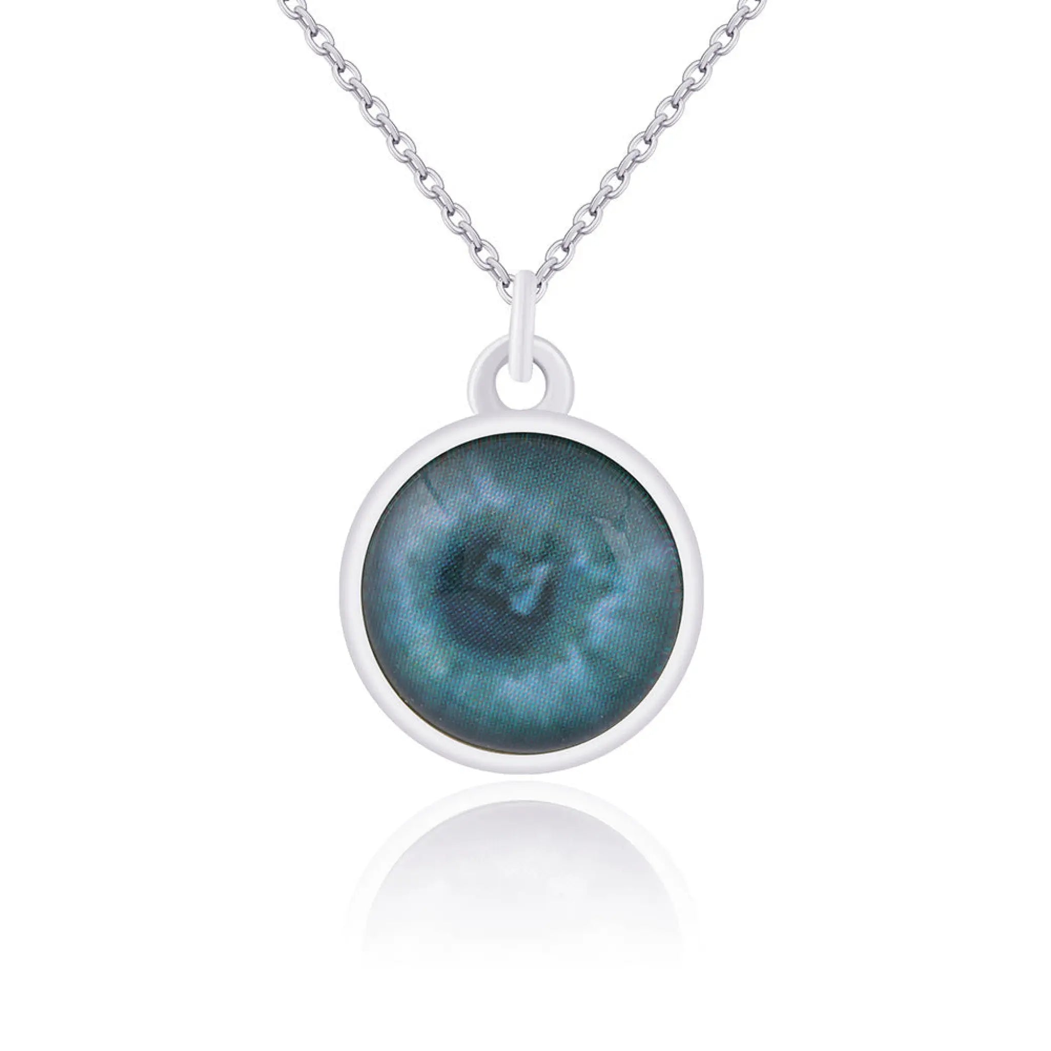 Custom Iris Necklace Add Eye Photo As A Unique Gift For Loved Ones - Platinum - 7