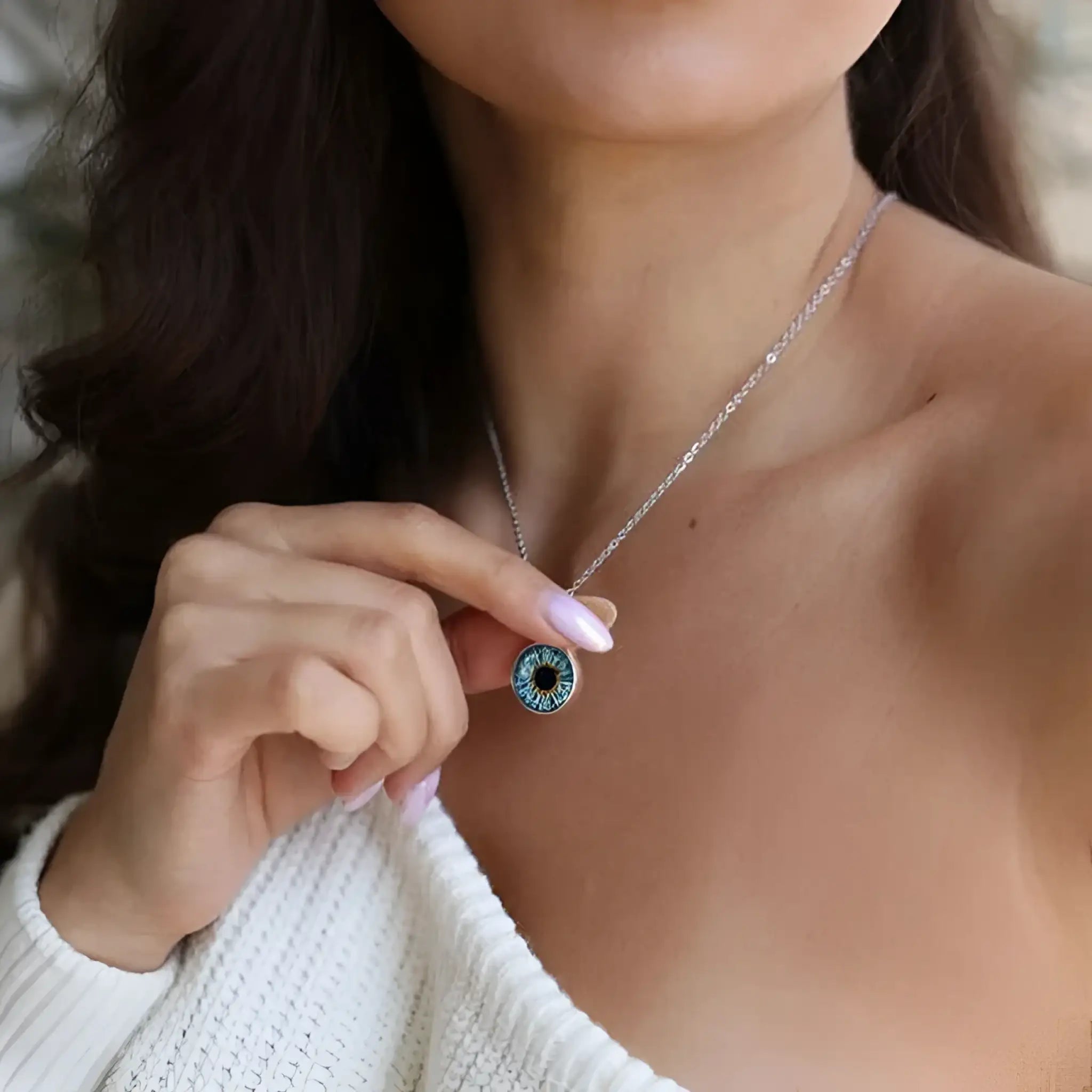 Custom Iris Necklace Add Eye Photo As A Unique Gift For Loved Ones - 7