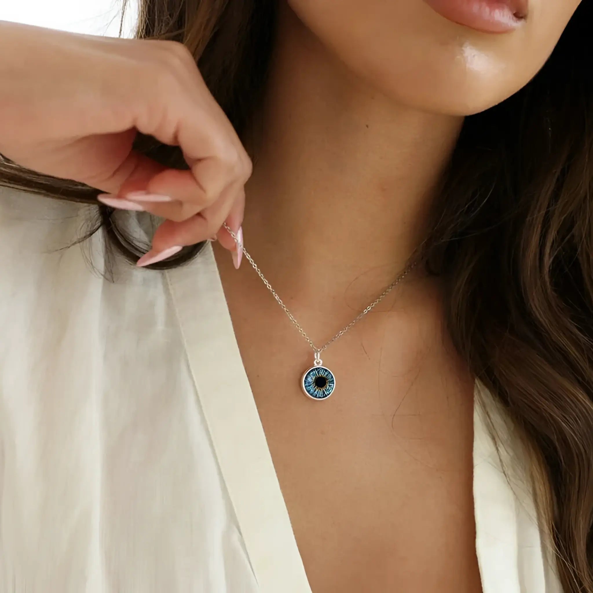 Custom Iris Necklace Add Eye Photo As A Unique Gift For Loved Ones - 7