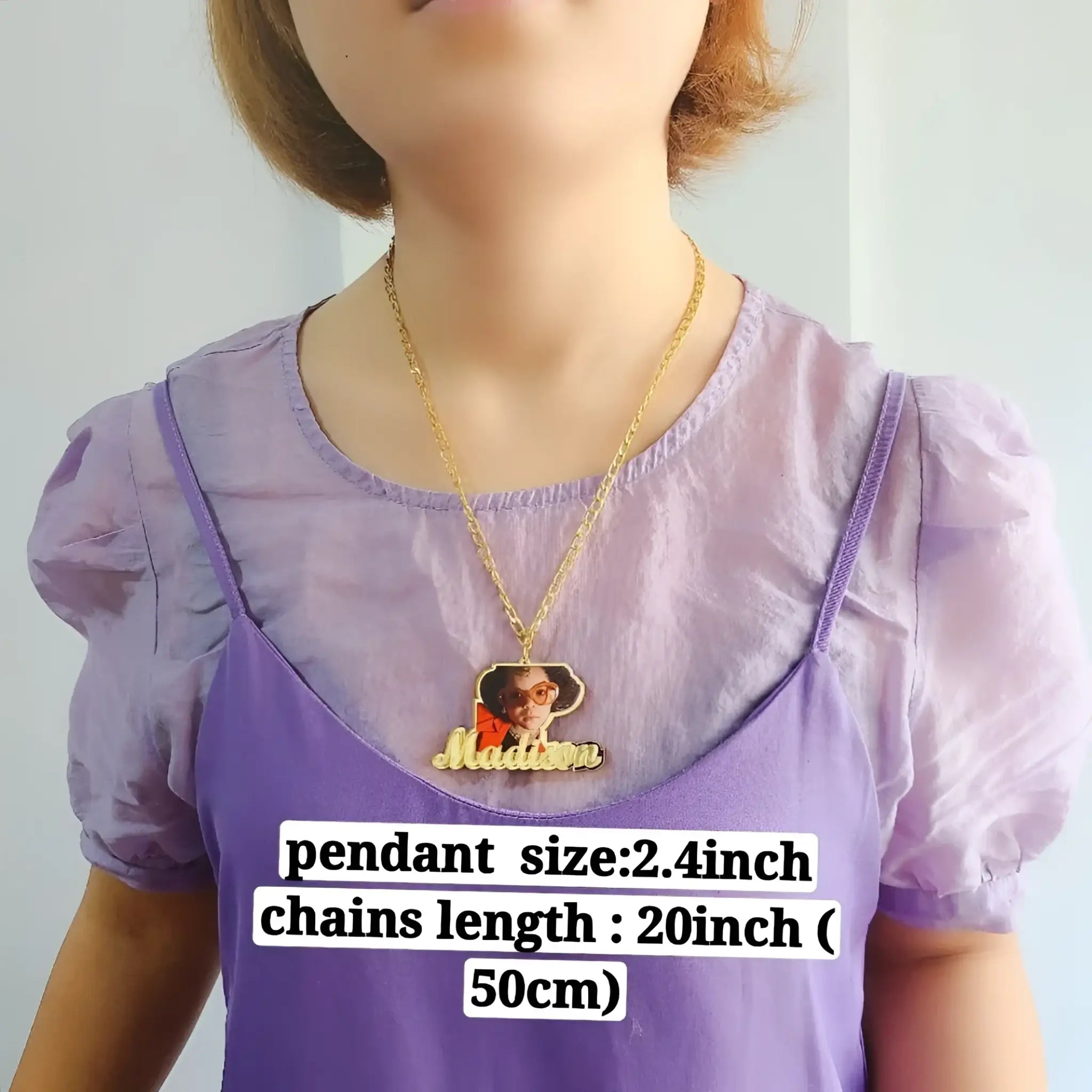 Custom Name Children’s Painting Photo Necklace Artwork - Necklace - 7