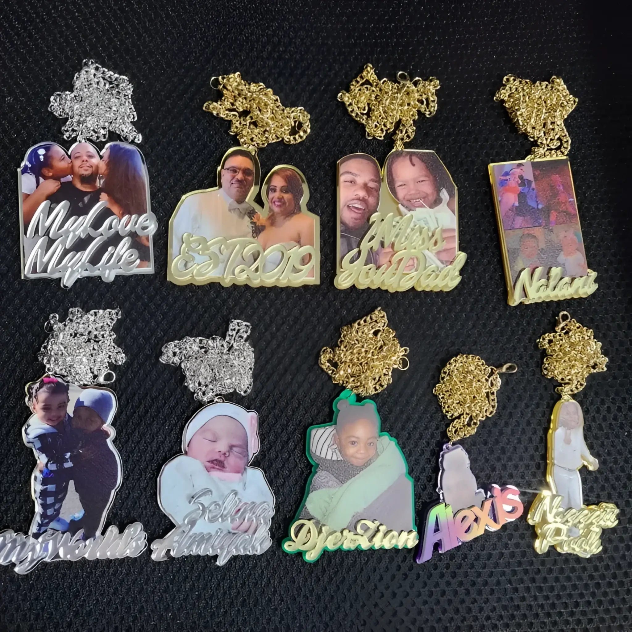 Custom Name Children’s Painting Photo Necklace Artwork - Necklace - 7