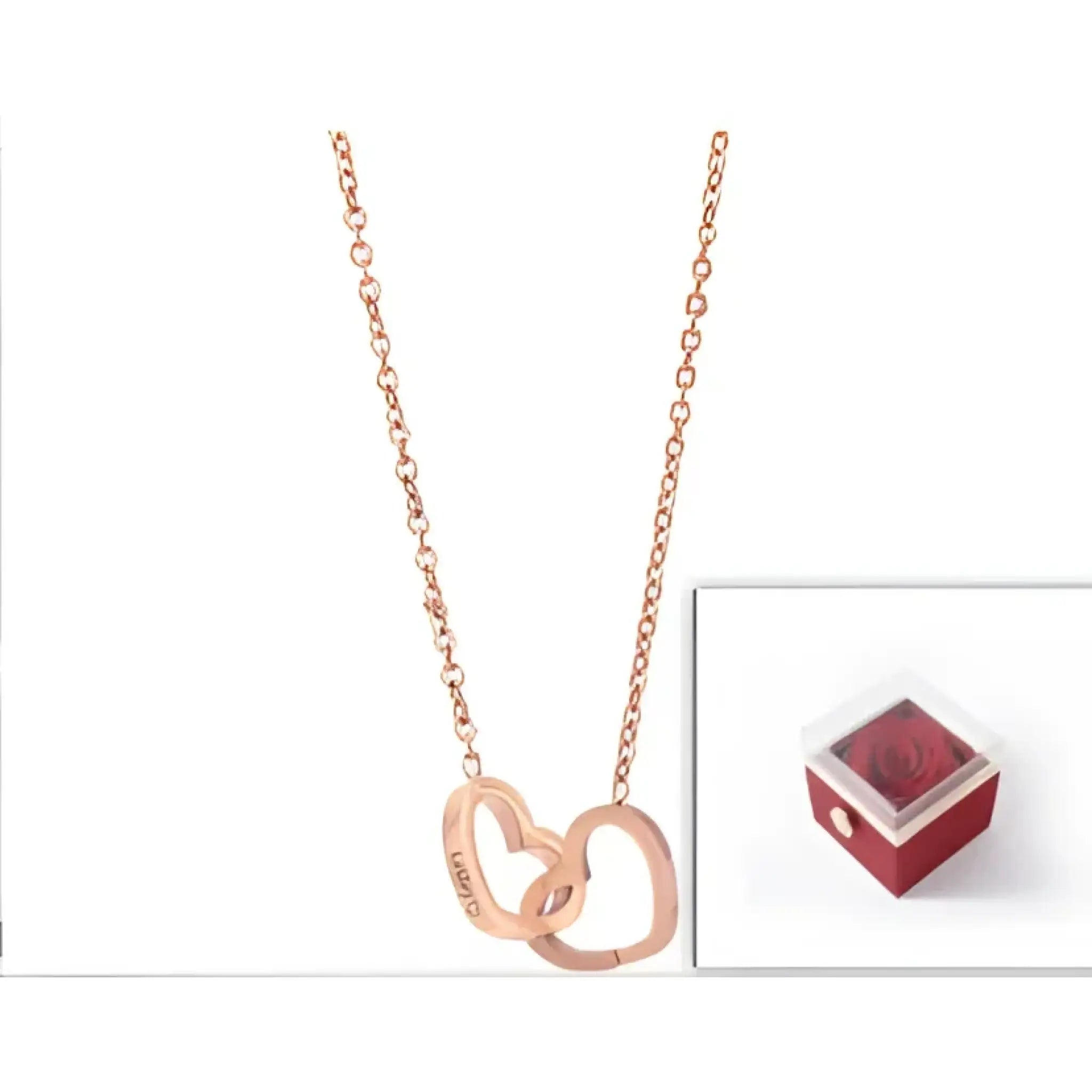 Custom Name Necklace Personalized Double Heart Forever Personalized Name Necklace With 2 Names For Women - 7